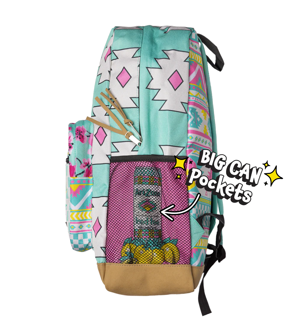 Teal Patchwork Backpack - Image 3