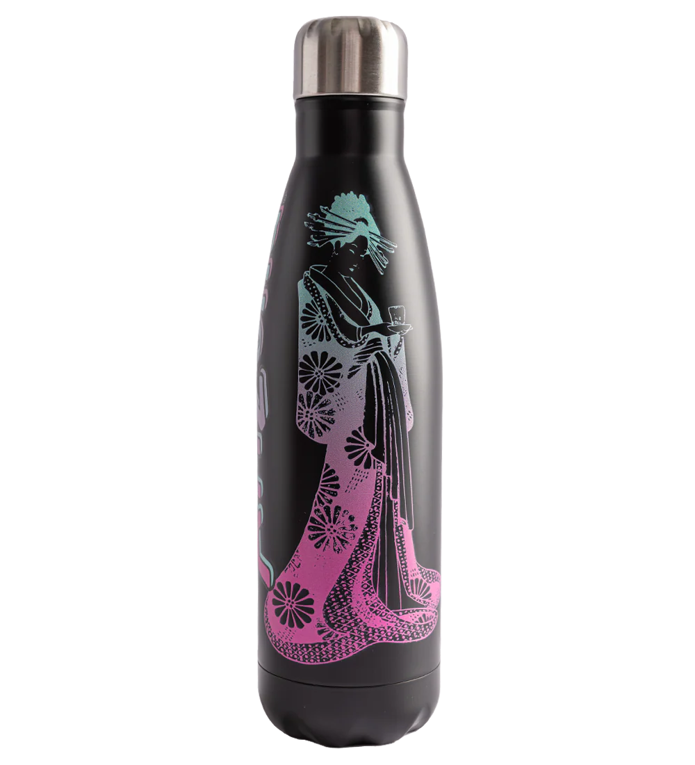 Black Japanese-Inspired Insulated Bottle - Image 5