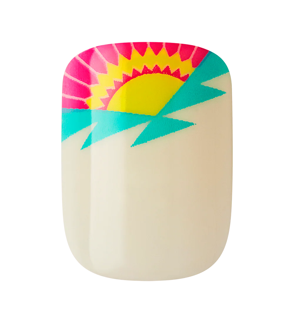 Teal & White Checkerboard Press-On Nails - Image 10