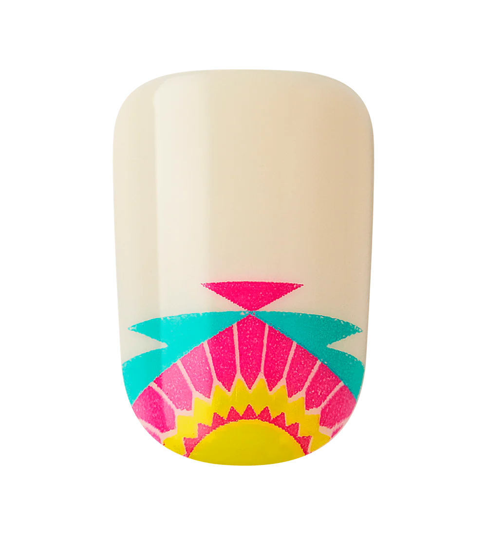 Teal & White Checkerboard Press-On Nails - Image 14