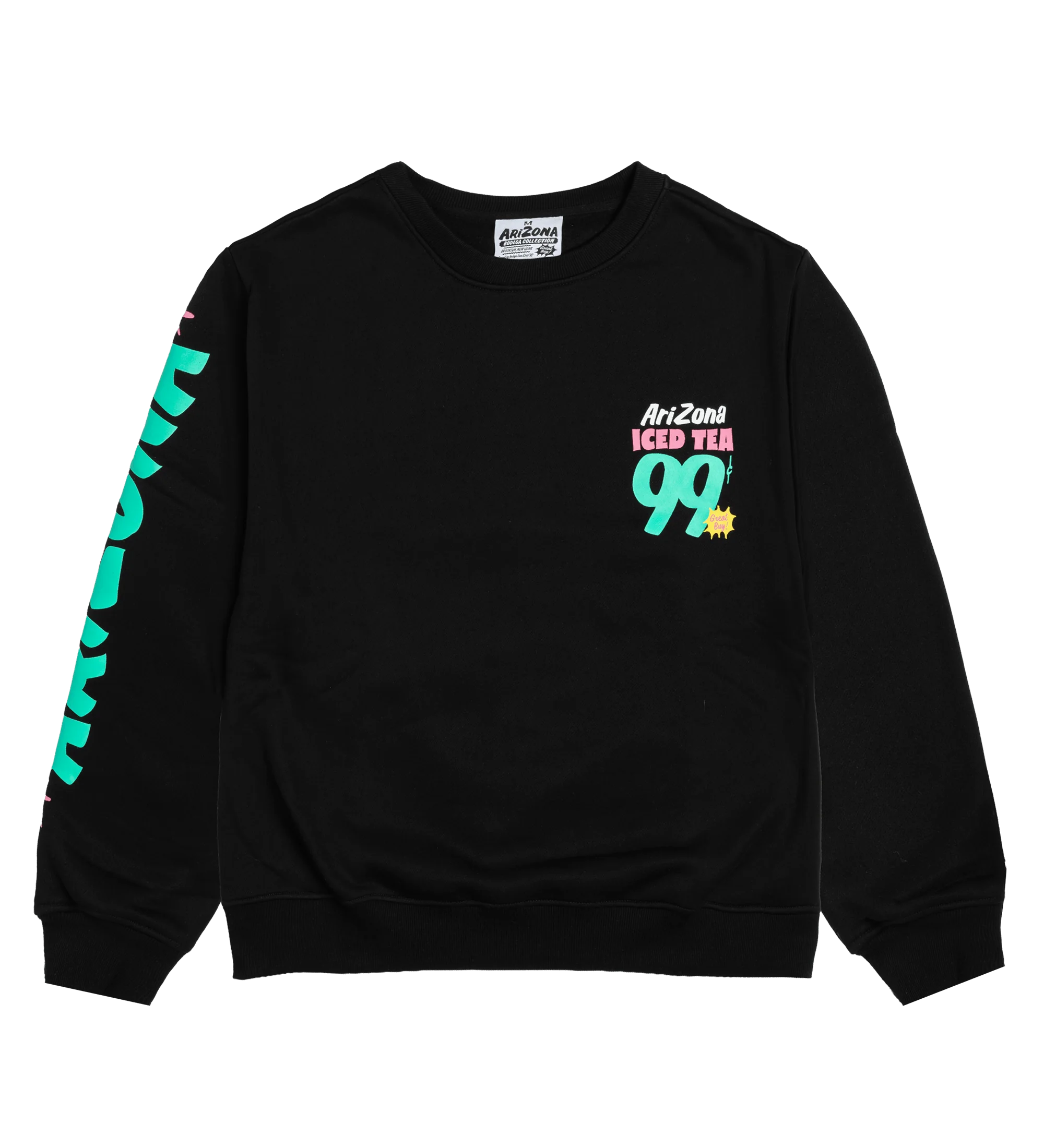 Black Signage Cotton-Blend Crewneck Sweatshirt - Image 3