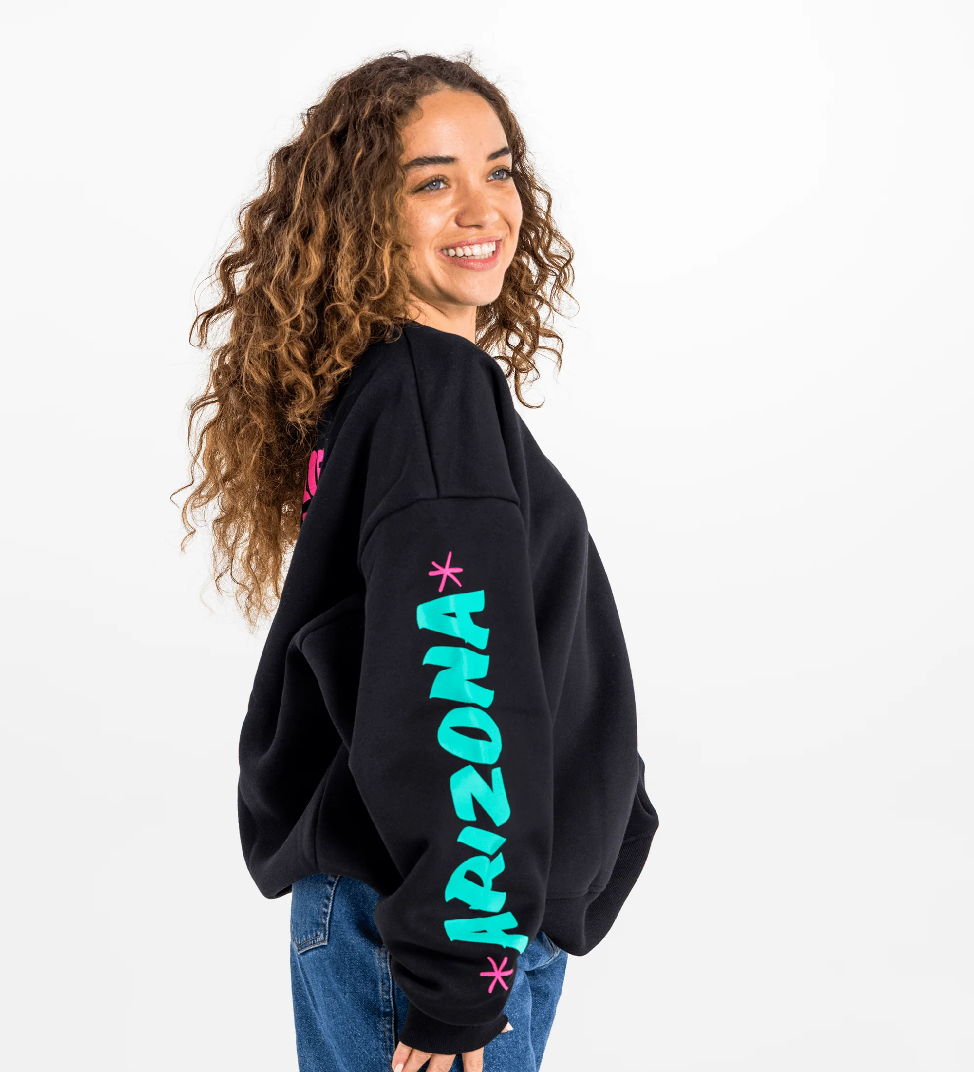 Black Signage Cotton-Blend Crewneck Sweatshirt - Image 5