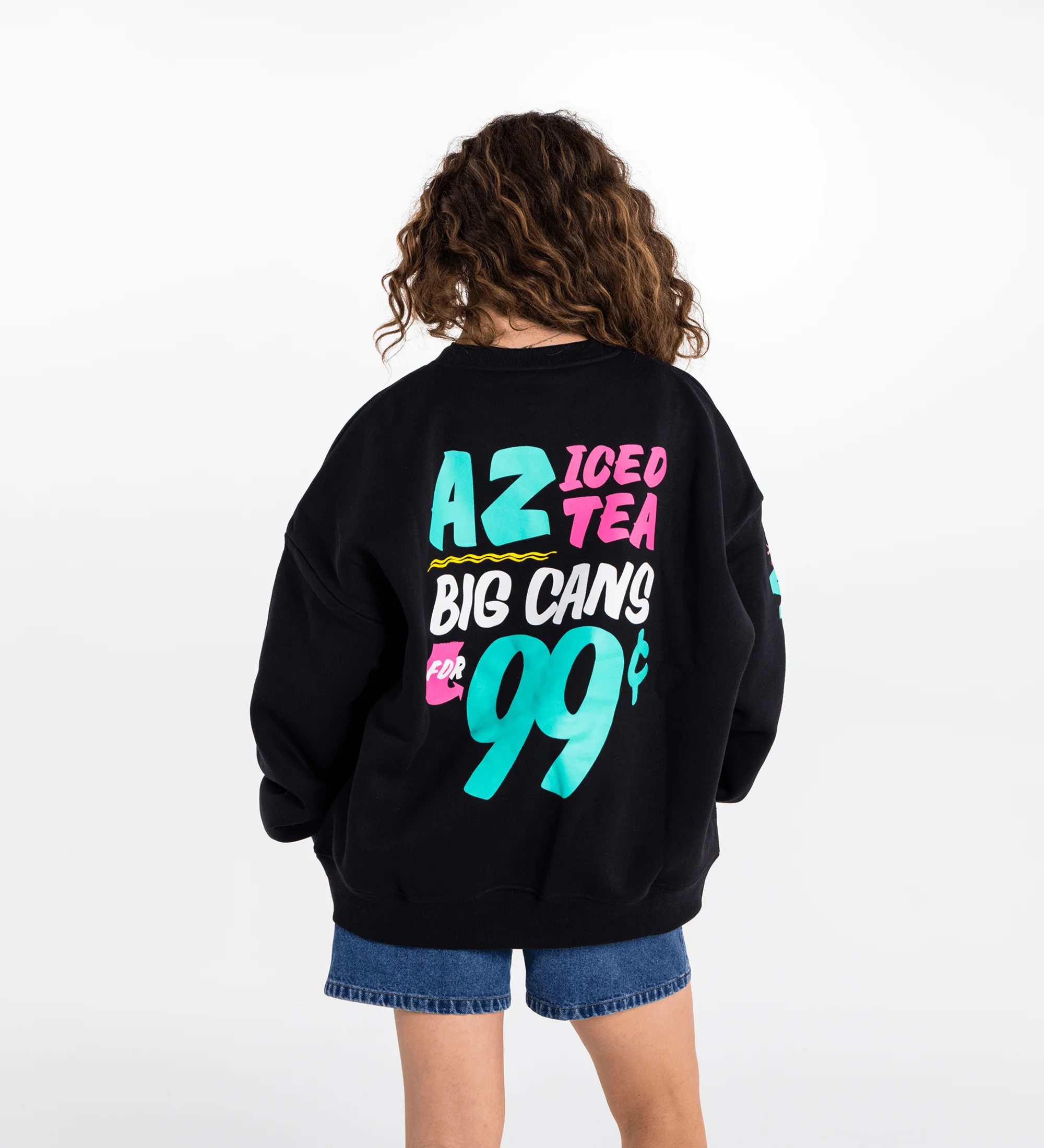 Black Signage Cotton-Blend Crewneck Sweatshirt - Image 6