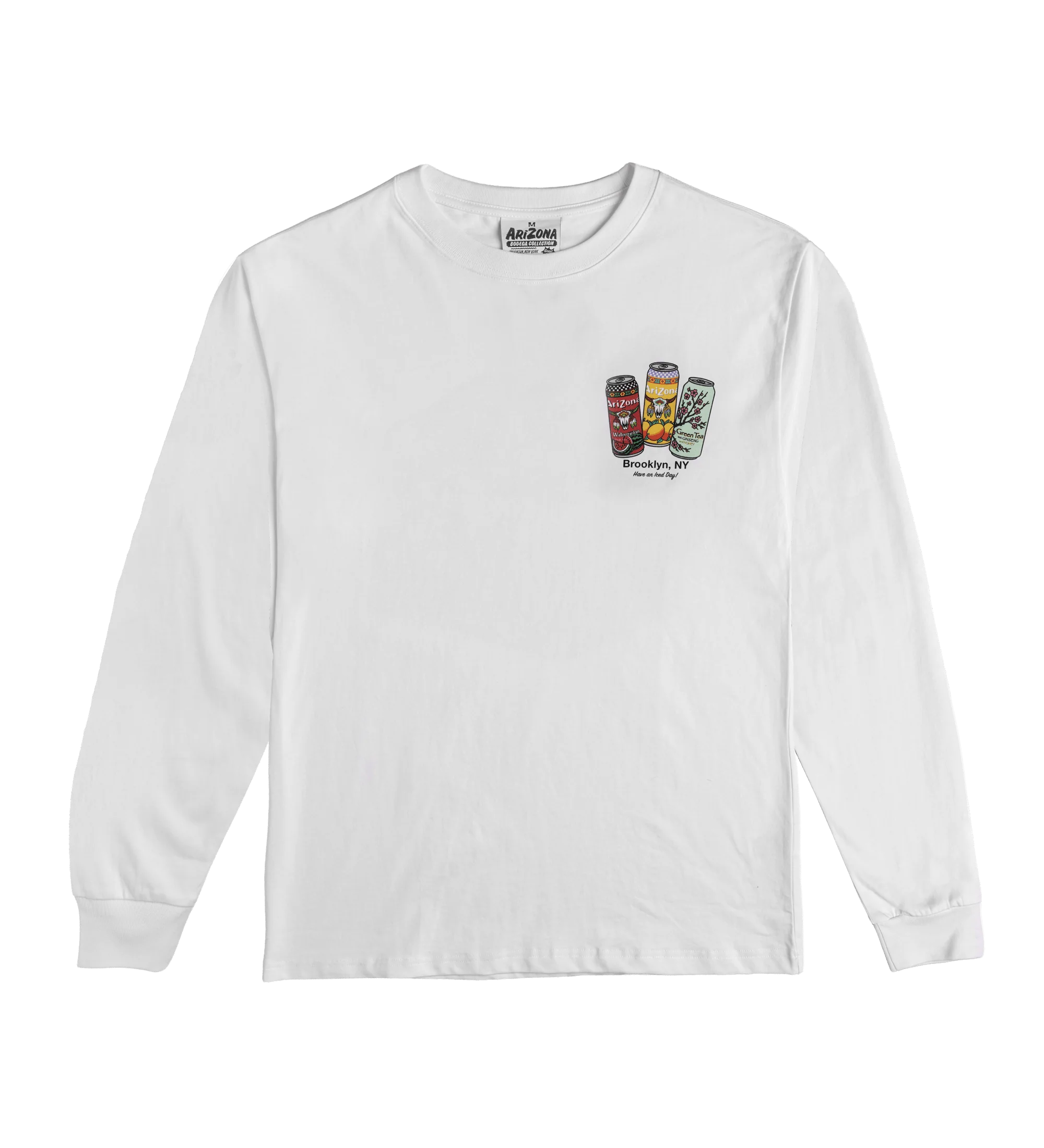 White Big Cans in Bin Cotton Long-Sleeve T-shirt - Image 2