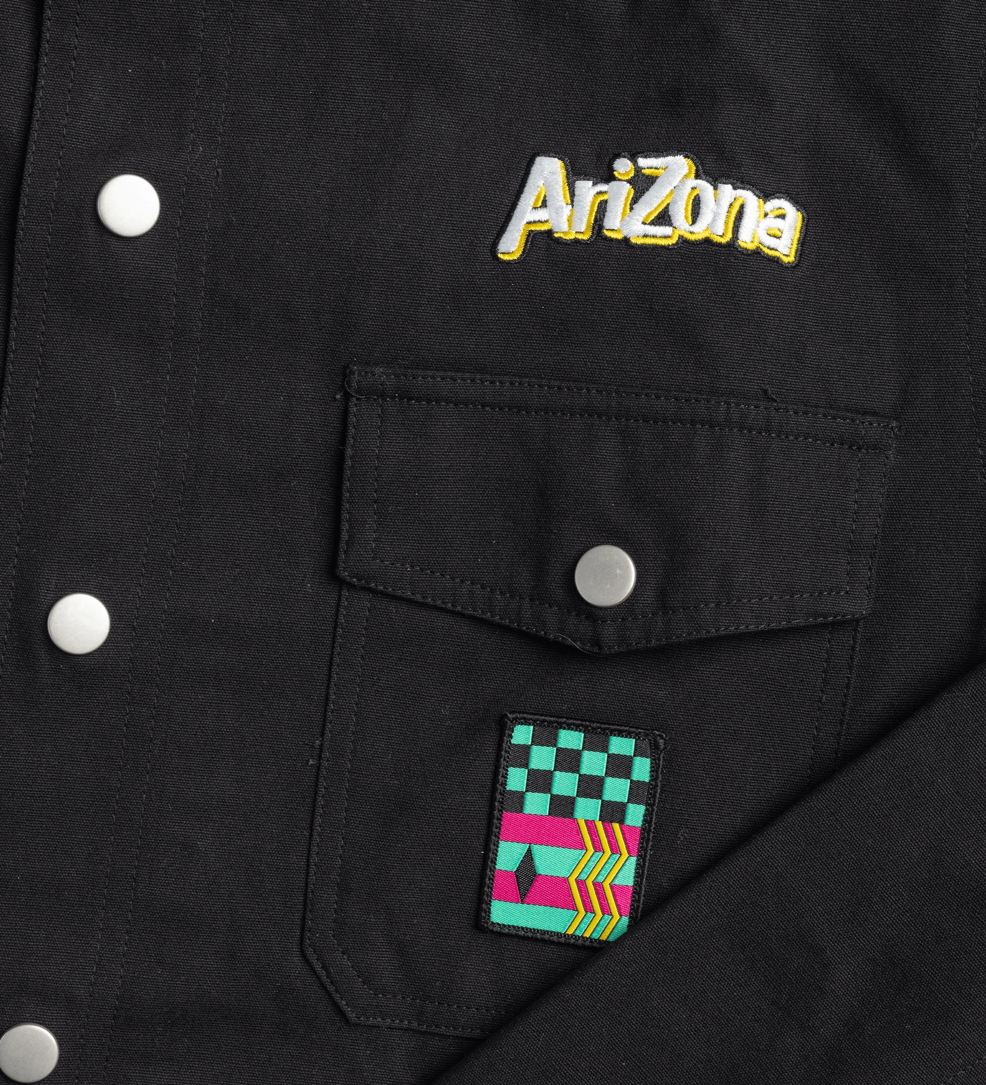 Black Patch Workwear Shirt - Image 3