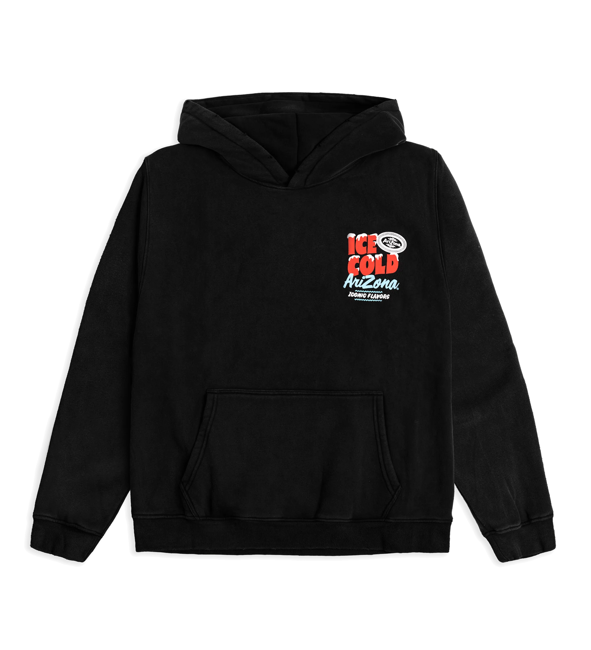 Black & Red Ice Cold Cotton-Blend Hoodie - Image 3