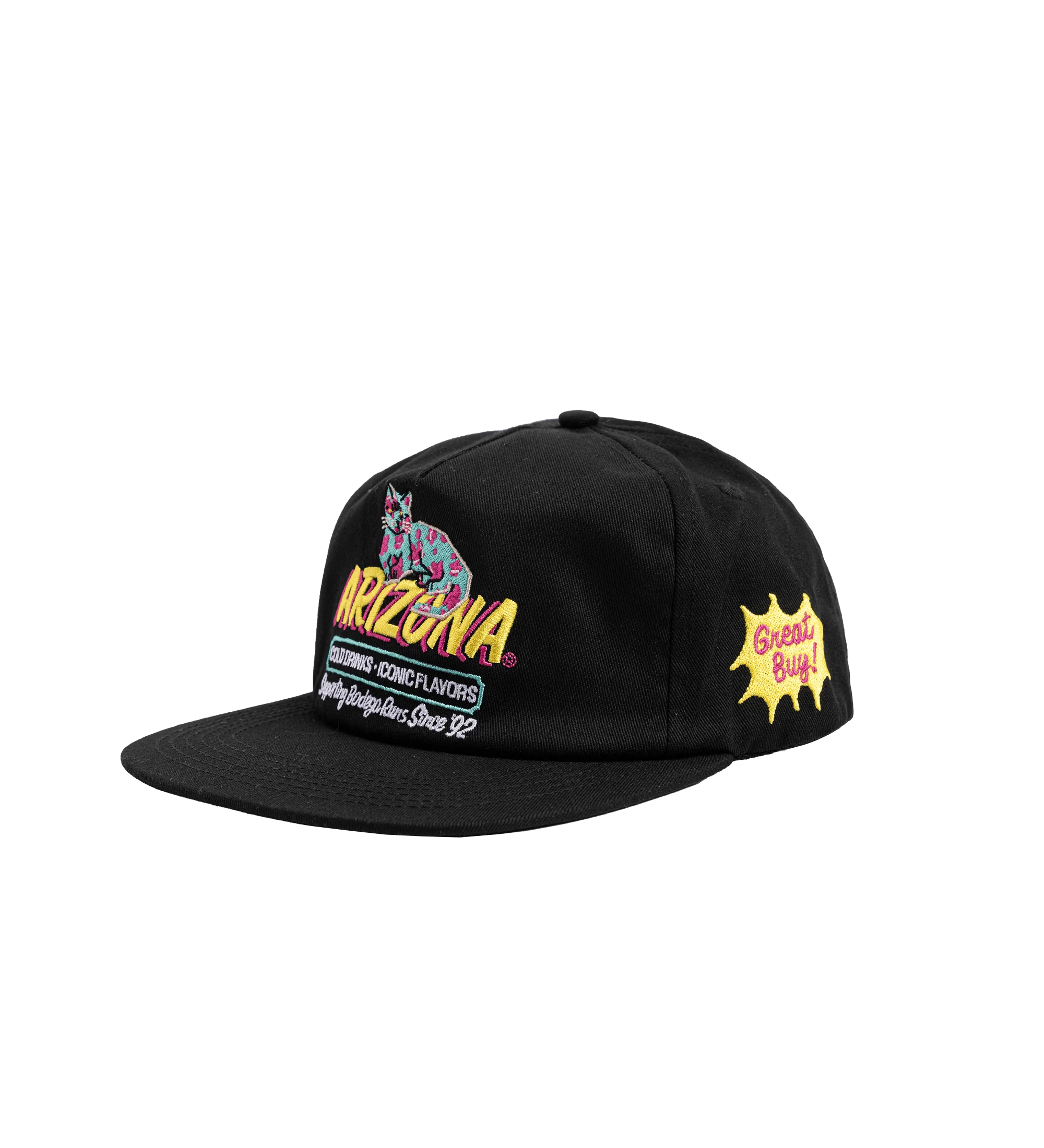Black Bodega Cat Snapback Hat - Image 3