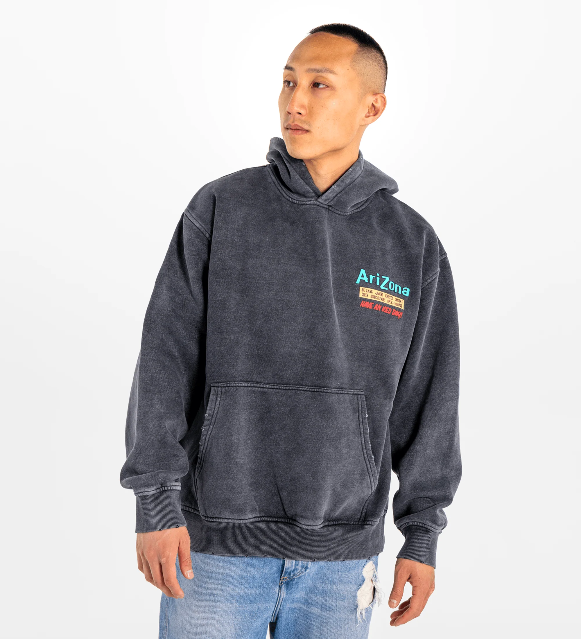 Gray Bodega Storefront Cotton-Blend Hoodie - Image 3