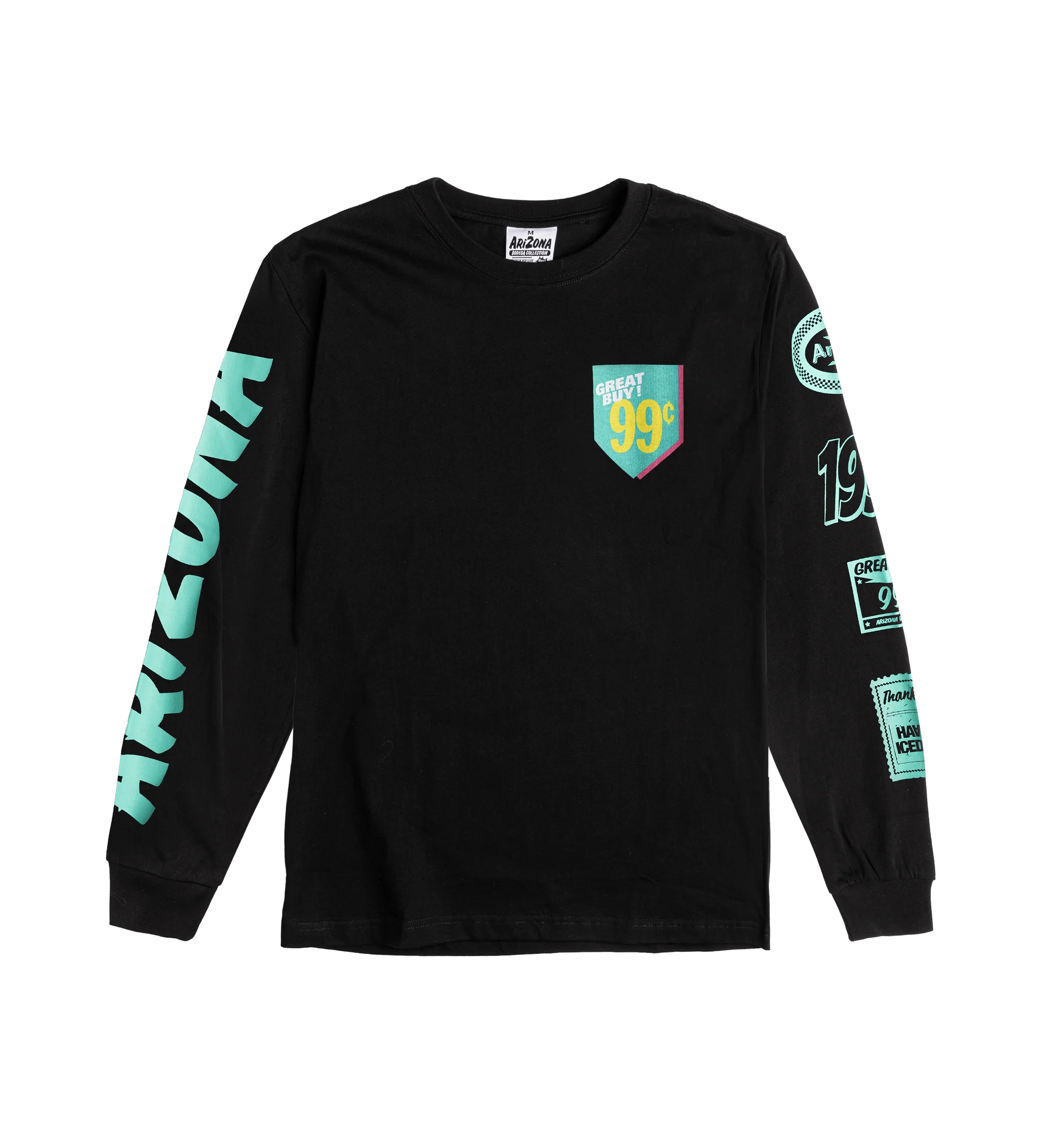 Black Great Buy 99 Cotton Long-Sleeve T-Shirt - Image 3