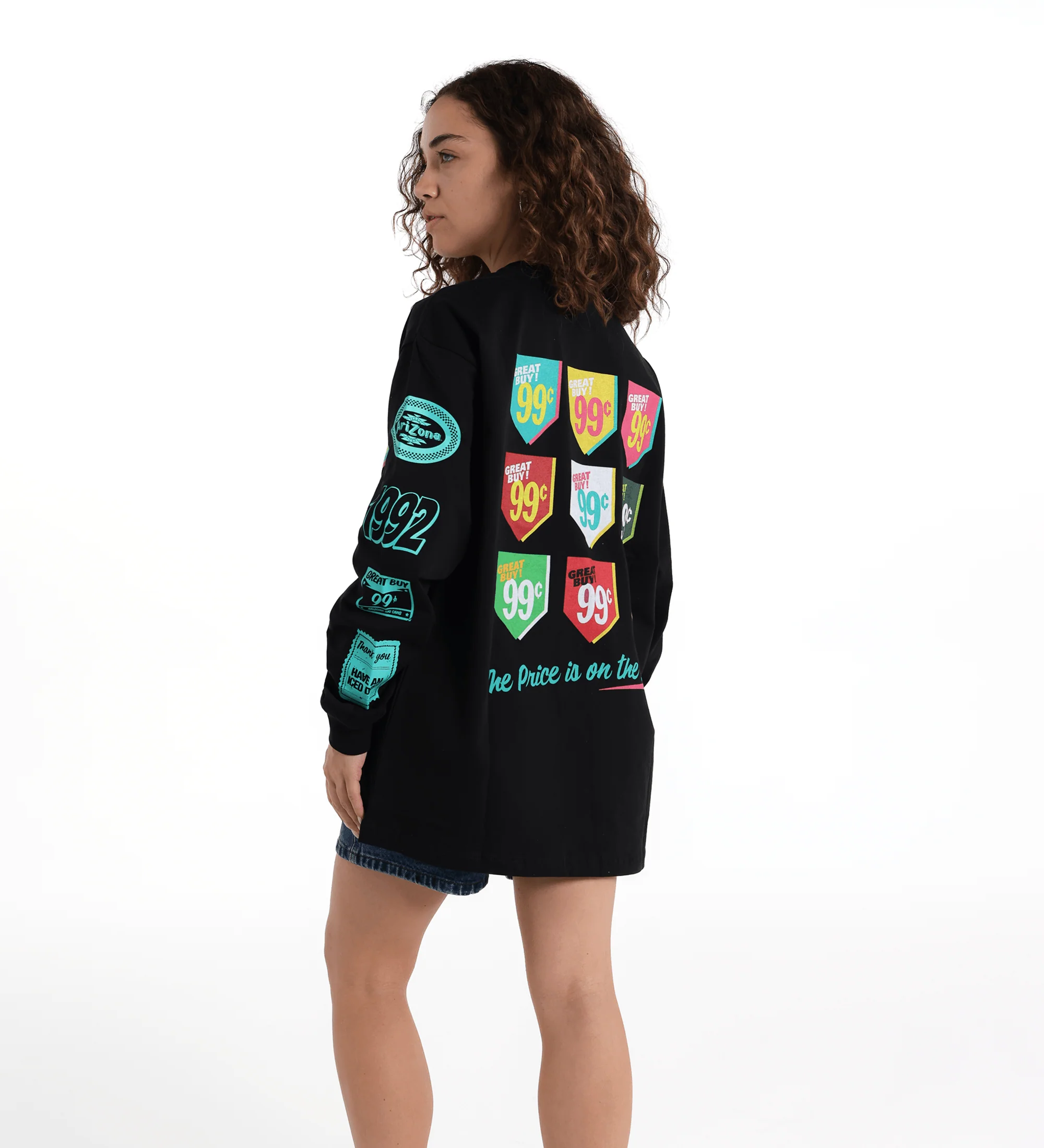 Black Great Buy 99 Cotton Long-Sleeve T-Shirt - Image 4