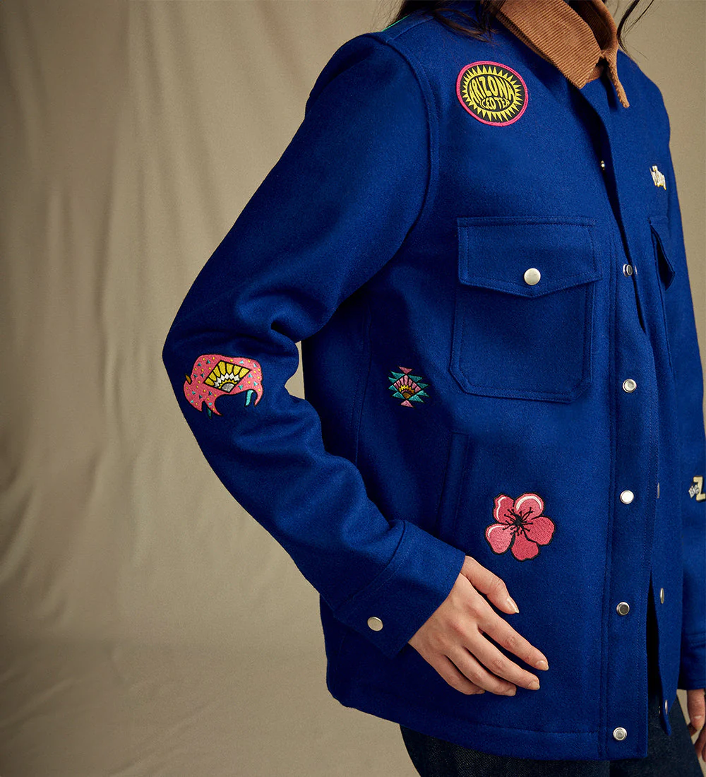Heritage Blue Patch Cotton Field Jacket - Image 4