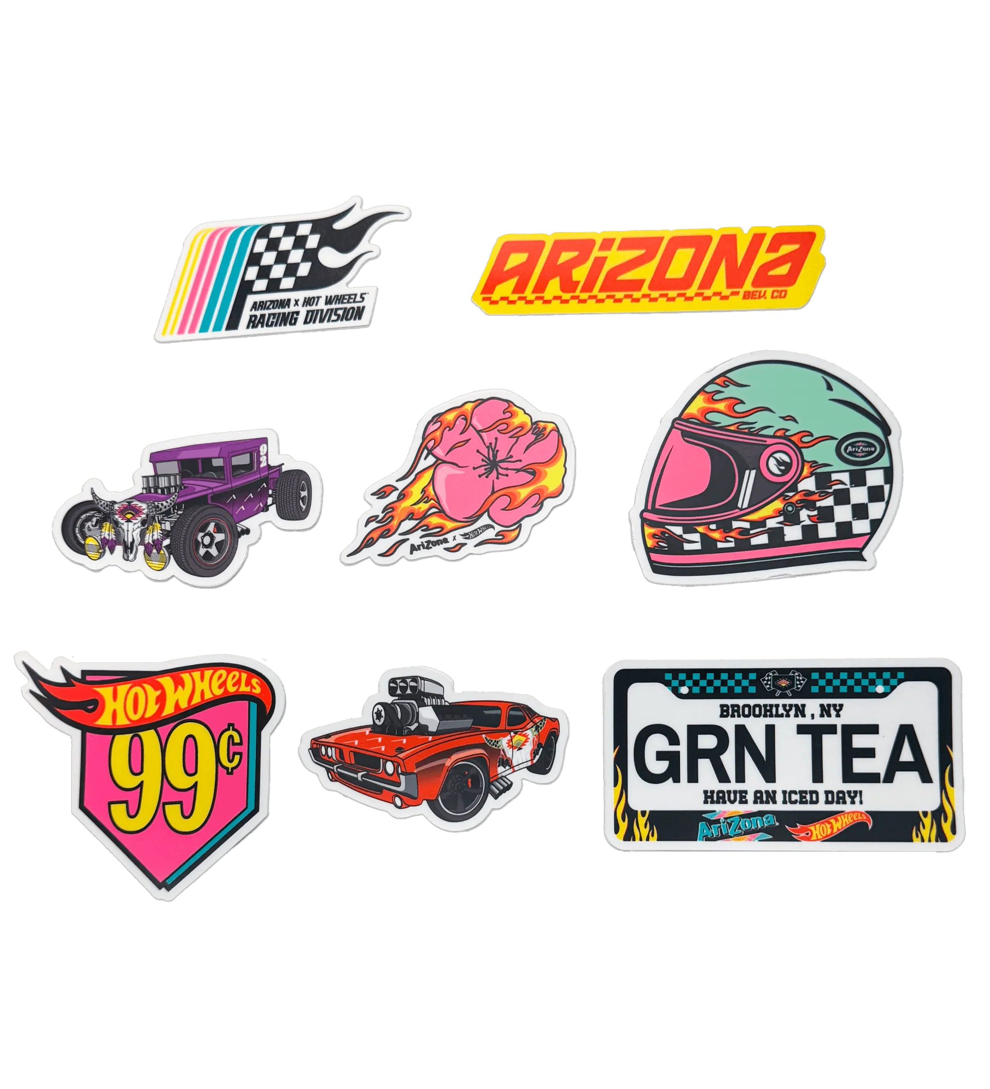 8-Piece Hot Wheels Sticker Set