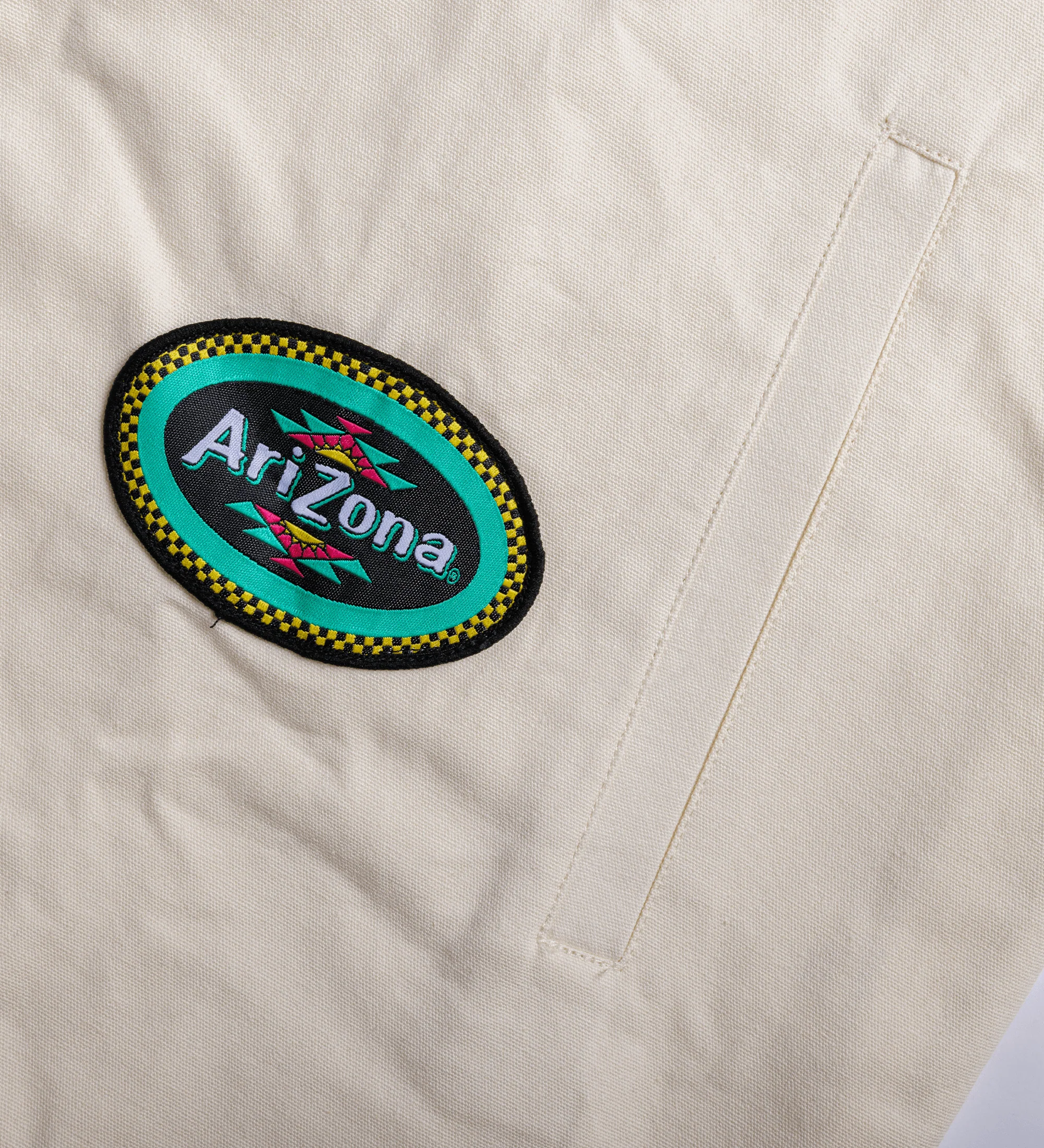 Ivory Patch Cotton Workwear Shirt - Image 3