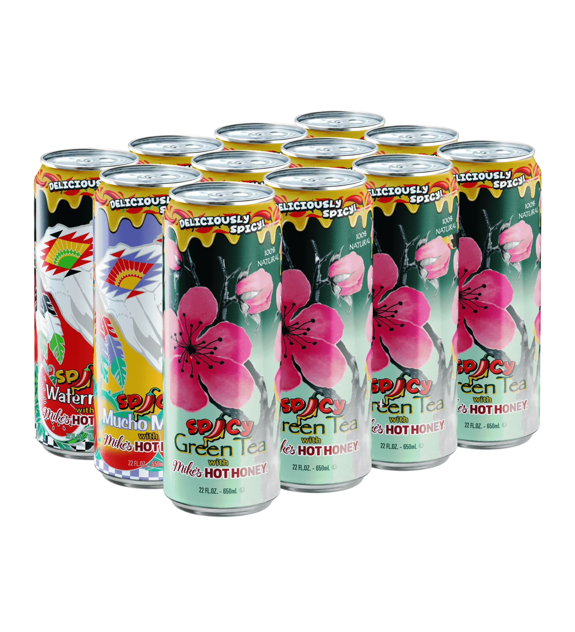 Spicy 12-Count Tea & Juice Cocktail Variety Pack | 22 oz. Big Can / 12-pack - Image 3